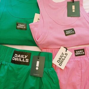 !!! ISO !!! Daily Drills Green Tank and Shorts